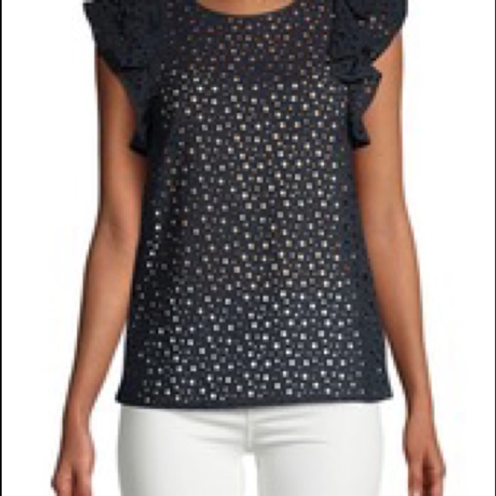 Club Monaco Cotton Eyelet Rousha blouse